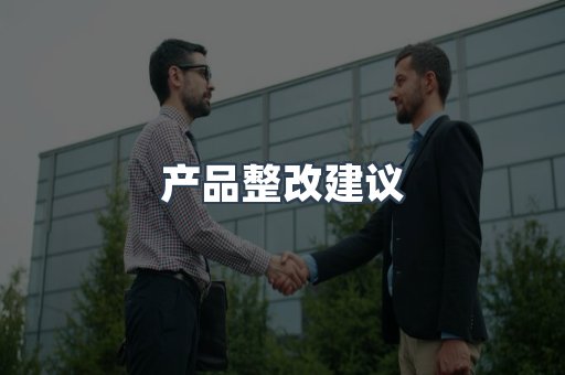 产品整改建议
